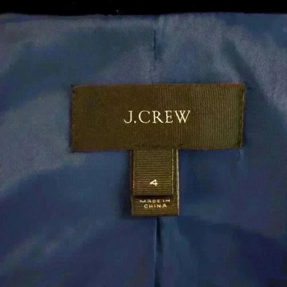 Vintage J.Crew Wool Houndstooth Blazer Double Breasted Sz 4 Equestrian, Academia - Picture 4 of 8